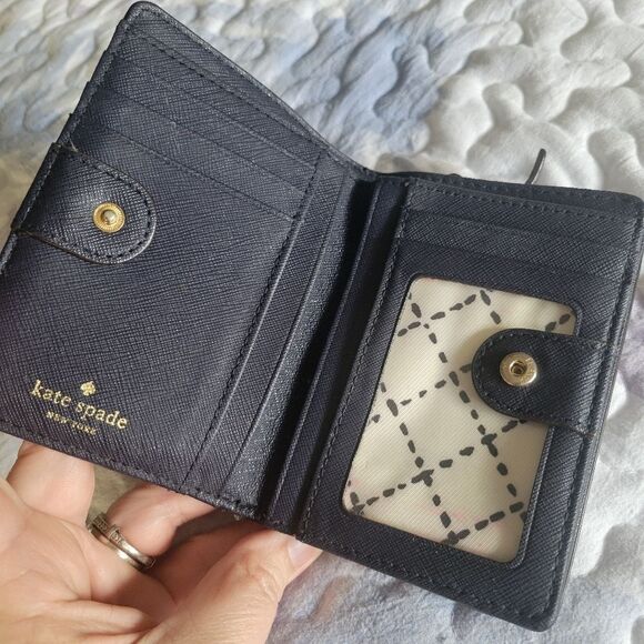 Kate Spade Leather Wallet, navy blue - Picture 3 of 9